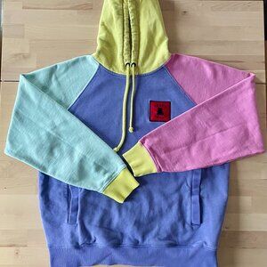 Teddy Fresh Unisex Classic Colorblock Hoodie 2.0 Purple Pink Seafoam Yellow Med